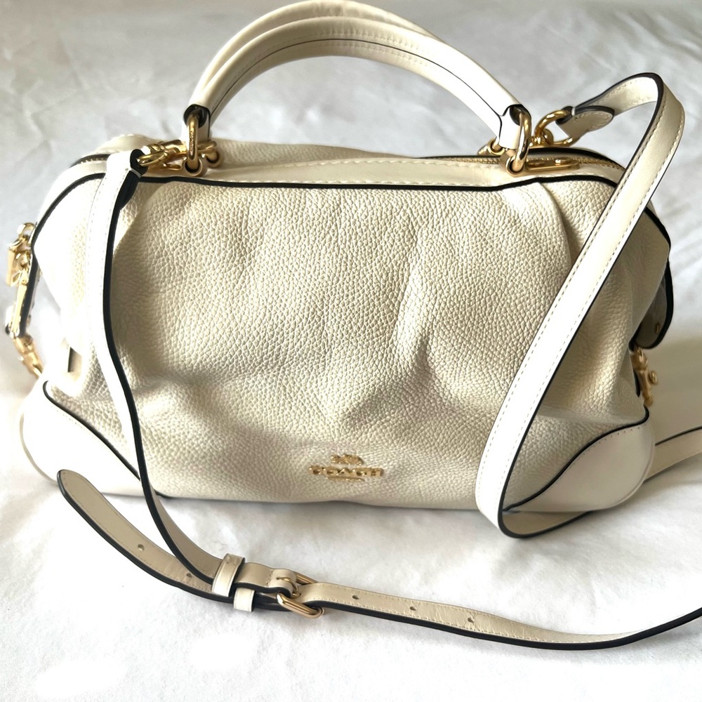 Cream Coach Bag